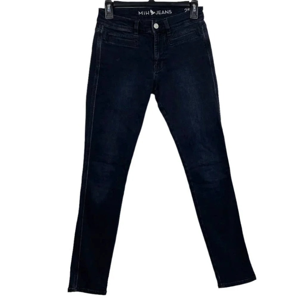 MiH Jeans High Rise Skinny Jean 25 Black Dark Edgy Alt‎ Grunge Goth Core Capsule